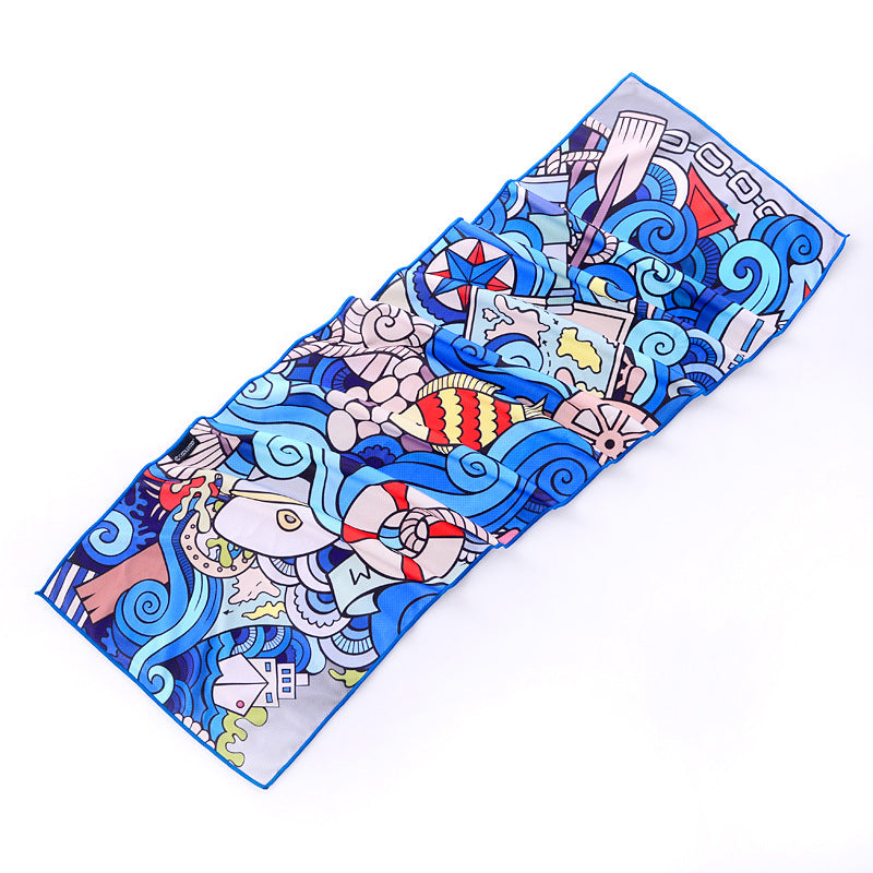 Wholesale cooling sports towel - sweat absorbent, quick-drying, ice towel for gym, men's use, ideal for badminton, running, basketball training