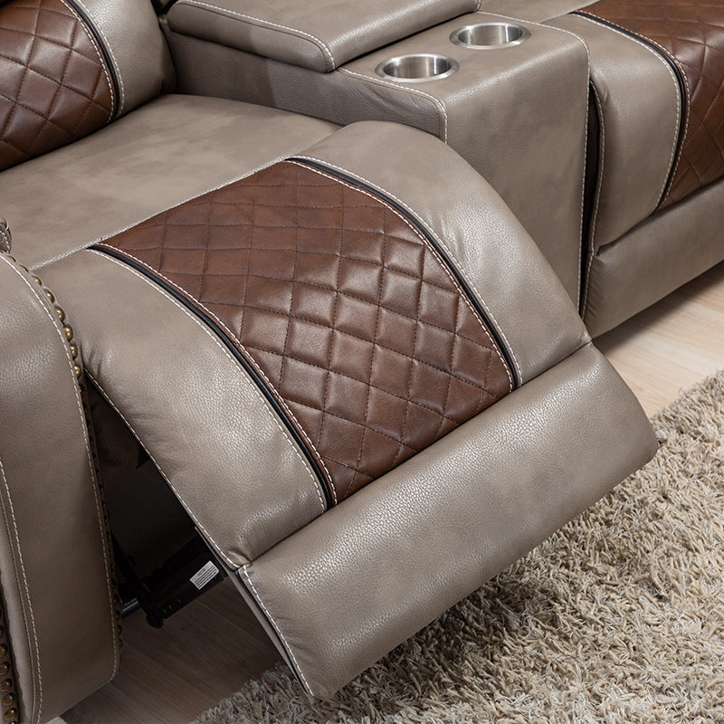 Customizable multifunctional corner sofa with storage, reclining leisure chair, and smart control for first-class living room comfort