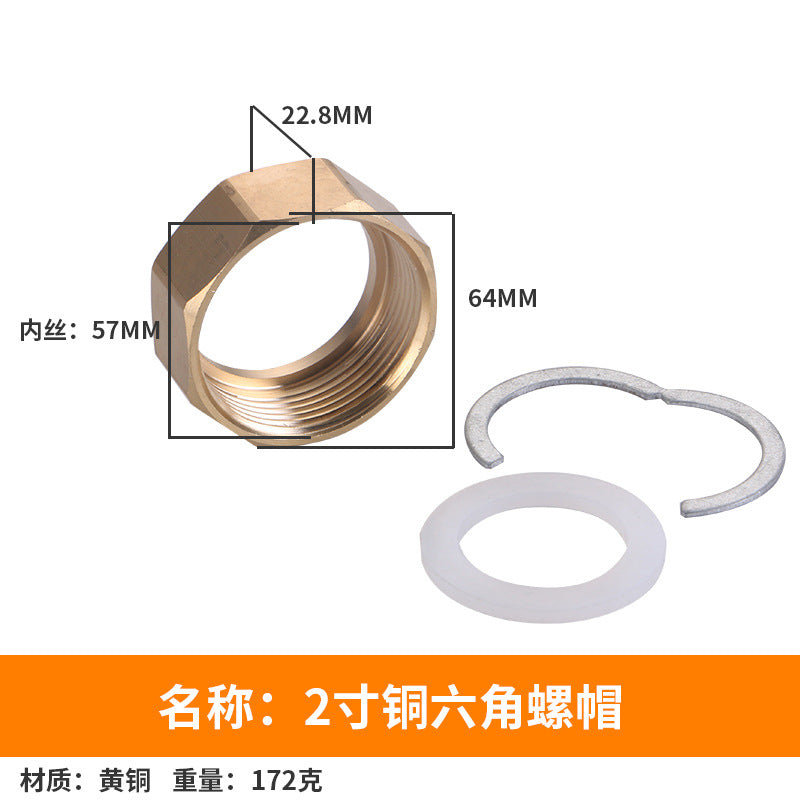 304 stainless steel nut for bellows, hexagonal copper cap, nut, ball cap 4 points 6 points 1 inch 1.2 inch 1.5 inch 2 inch