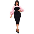 supply of african plus size women's clothing pure color pile sleeves multi-color skirt   hot selling dress
