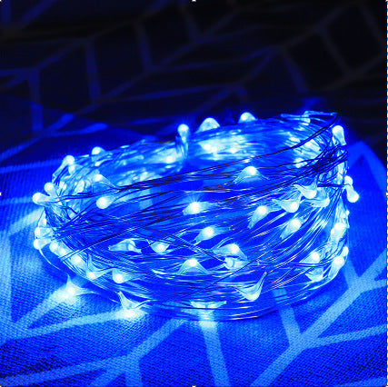 Eight-function waterproof battery box with remote control copper wire light LED low voltage waterproof Christmas light 100LED copper wire light string