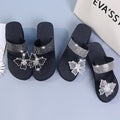 Beautiful cried shining show queen rhinestone butterfly 2024 summer new arrivalk-stylepopular slip-on fairy socialite sandals