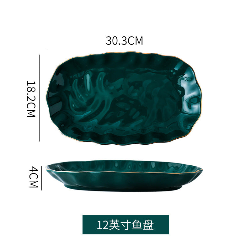 Wholesale ins ceramic dinnerware set for home use - large soup bowls, noodle bowls, salad bowls, rice bowls, fish plates - white porcelain