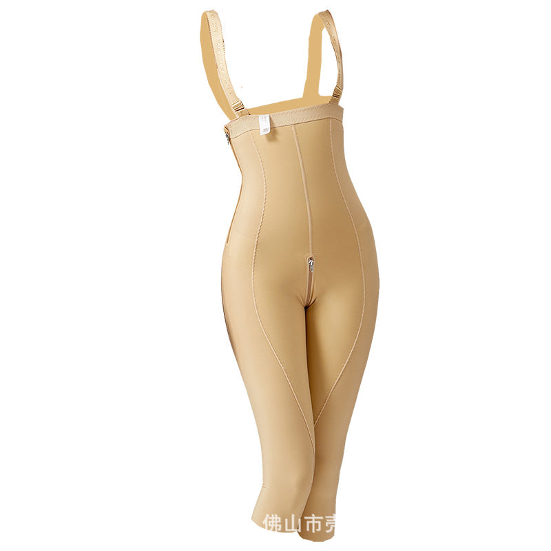 Wow, waist and leg ring suction post-surgery body shaping pants, first-stage liposuction inner side, women's belly tightening and butt lifting cropped pants, high waist shaping girdle