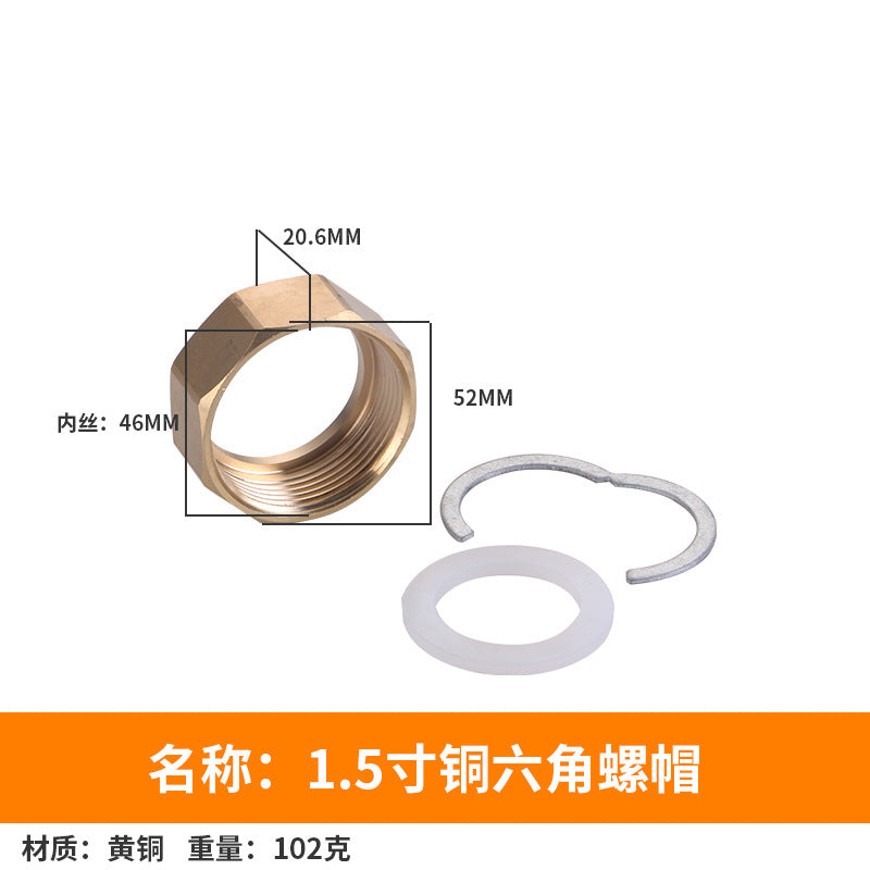 304 stainless steel nut for bellows, hexagonal copper cap, nut, ball cap 4 points 6 points 1 inch 1.2 inch 1.5 inch 2 inch