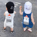 Infant summer lightweight sleeveless romper - casual, athletic, and perfect for lounging or outings