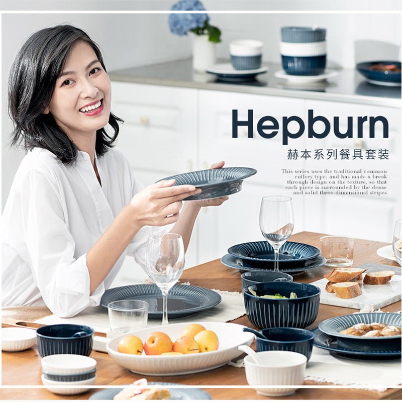 Nordic tableware ins style bowls and plates tableware suitfor homeaccessible luxury creative ceramic rice bowl manufacturer wholesale