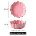Salad breakfast bowl petal baking bowl eating bowl ceramic tableware single stylishins creative wholesale white porcelain casual