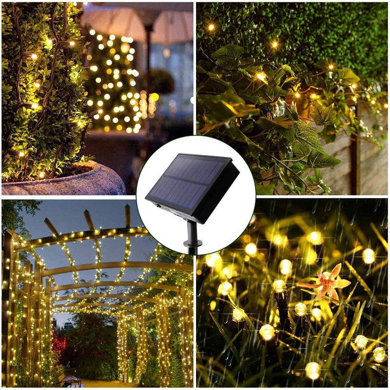 [Processing customization] Remote control solar led light string outdoor waterproof garden garden decoration star string light