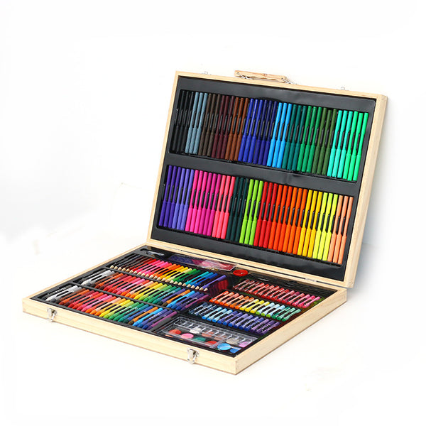 The manufacturer supplies 251 wooden box stationery sets, high-quality art painting crayons, and children's painting sets are customized.