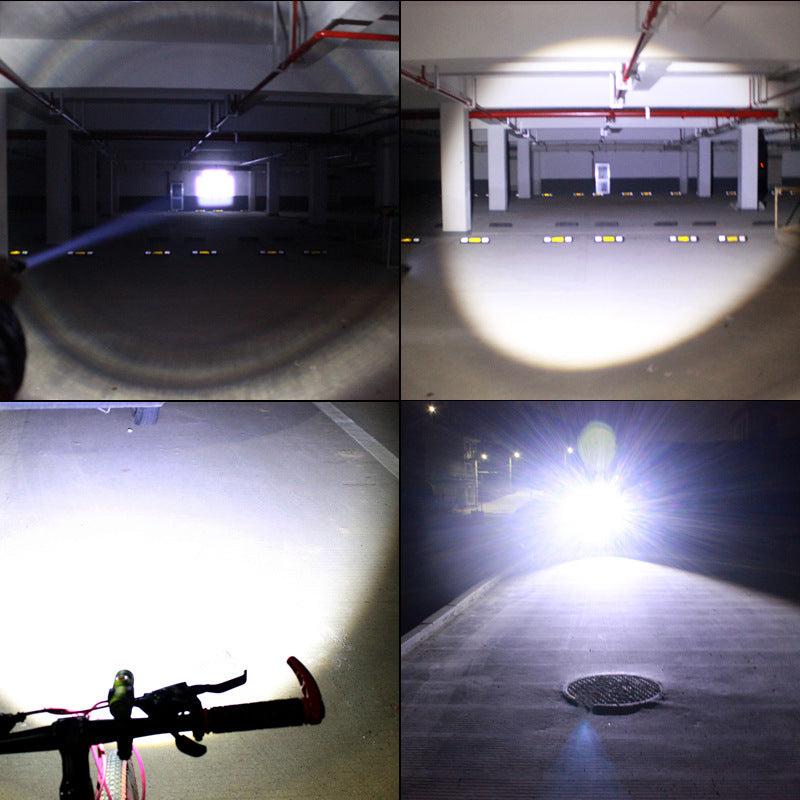 Mini strong light flashlight USB rechargeable aluminum alloy built-in battery telescopic zoom portable led flashlight