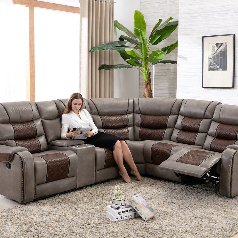 Customizable multifunctional corner sofa with storage, reclining leisure chair, and smart control for first-class living room comfort