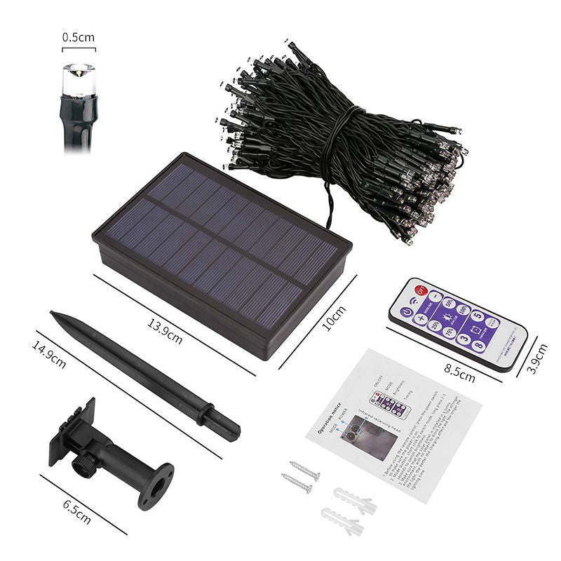 [Processing customization] Remote control solar led light string outdoor waterproof garden garden decoration star string light