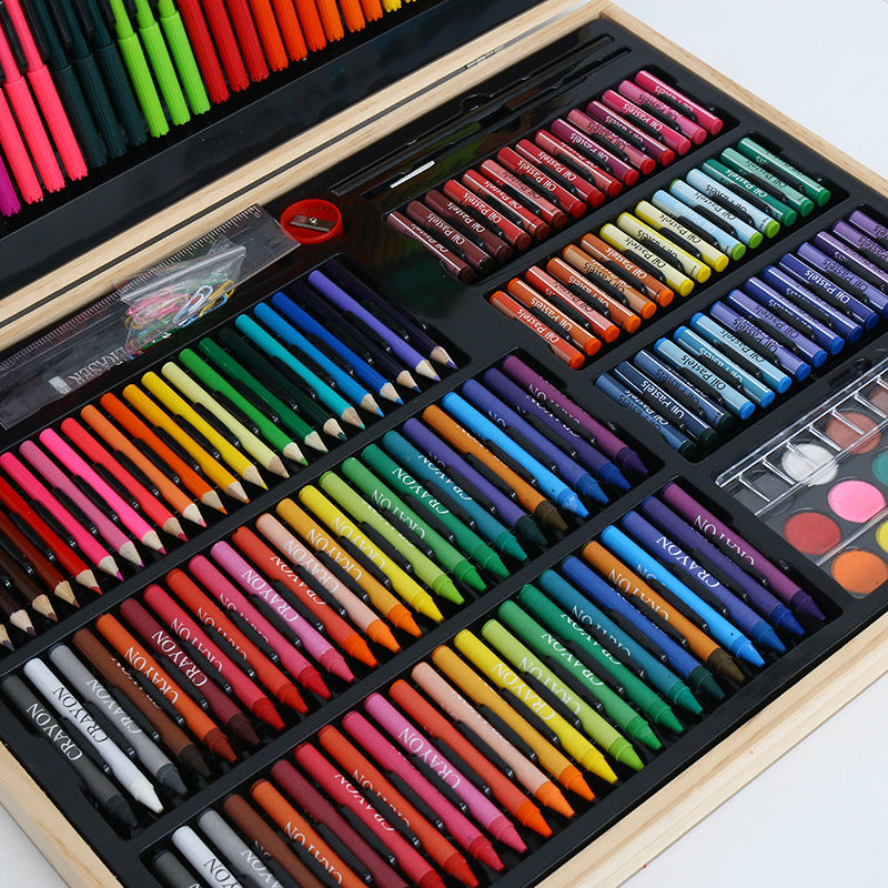 Children's Day gift painting set gift art brush gift box 251 pieces color pen crayon watercolor pen set