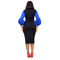 supply of african plus size women's clothing pure color pile sleeves multi-color skirt   hot selling dress