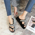 New arrival high-heeled sandals for women, summer outwearthick sole beach shoes, fashion flip-flops, seaside flower flip-flops
