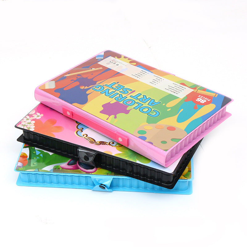 Manufacturer supplies birthday gift box brush set pvc plastic box watercolor pen, children's painting pen