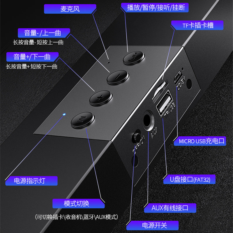 Silver carved a36 computer bluetooth speaker usb smart speaker subwoofer card slot cross-border amazon private label wholesale
