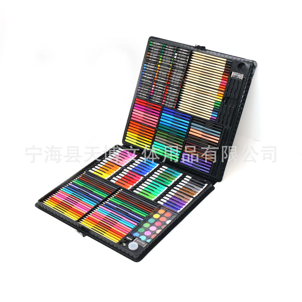 Watercolor pen wholesale 258 pieces Children's holiday painting set Oil painting stick Water chalk 288 pieces Art tool Painting gift box