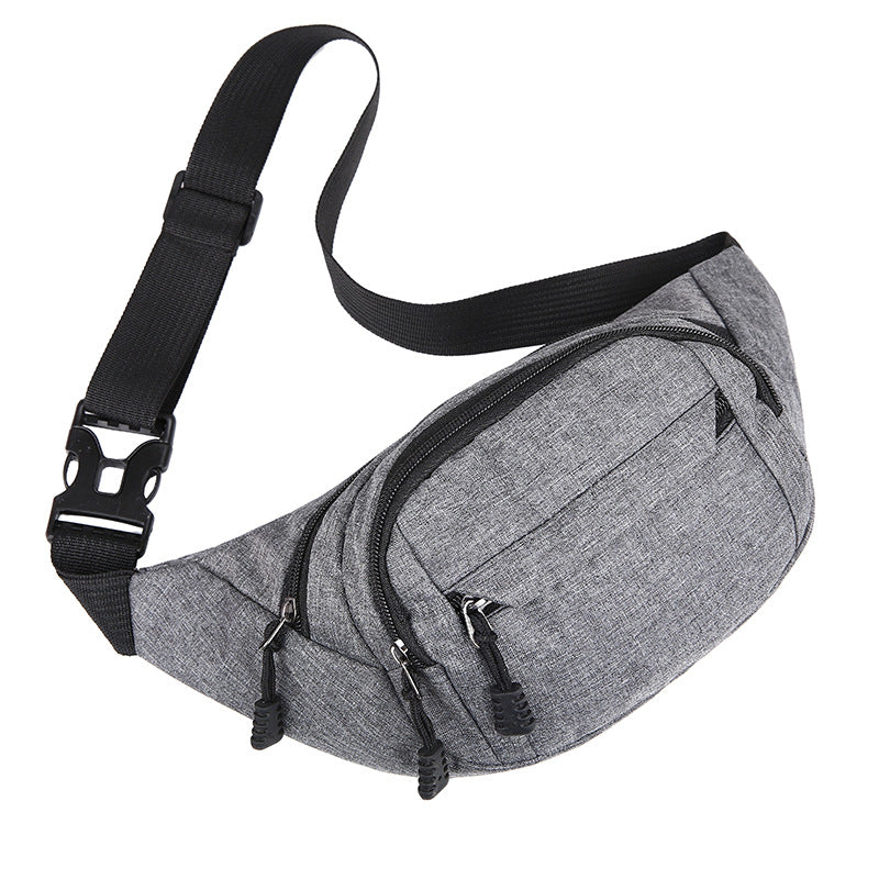 Gifts Customized logo Fashion trendy fanny pack Anti-splashing multi-functional wallet Solid color breast bag Men's messenger bag