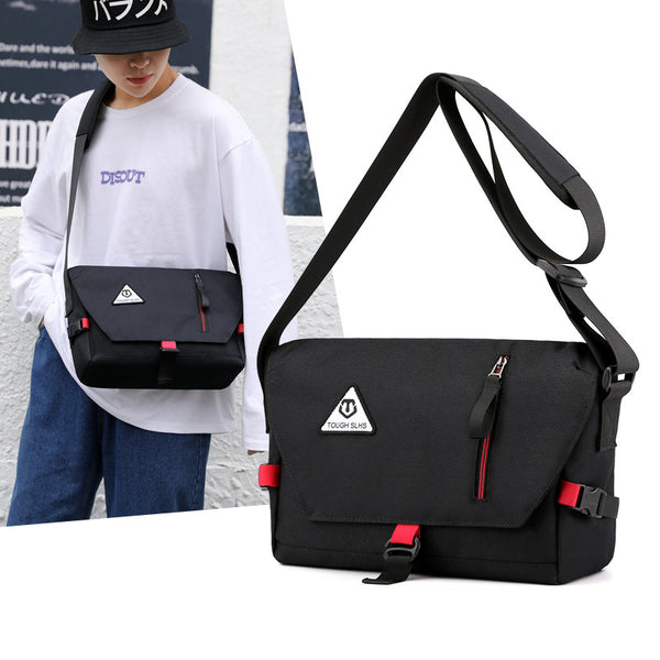 Factory direct sales new men's trendy cool oblique span bag waterproof Oxford cloth men's bag practical business computer bag shoulder bag