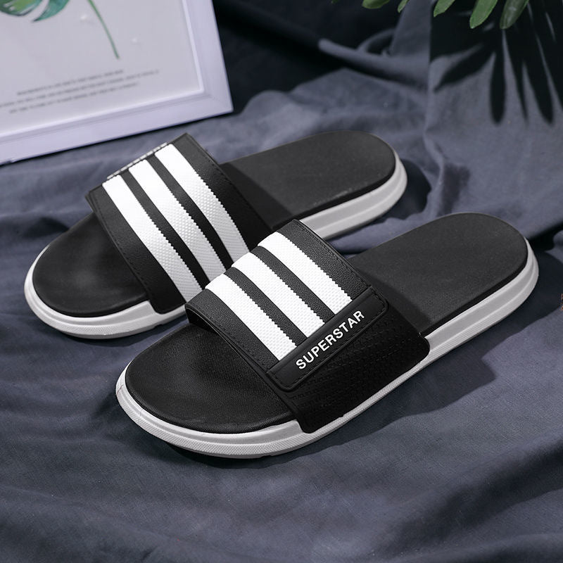 【dropshipping available】korean style men's summer fashion slippers - anti-slip, couple's outdoor/indoor flip-flops