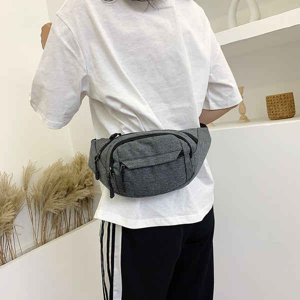 Gifts Customized logo Fashion trendy fanny pack Anti-splashing multi-functional wallet Solid color breast bag Men's messenger bag
