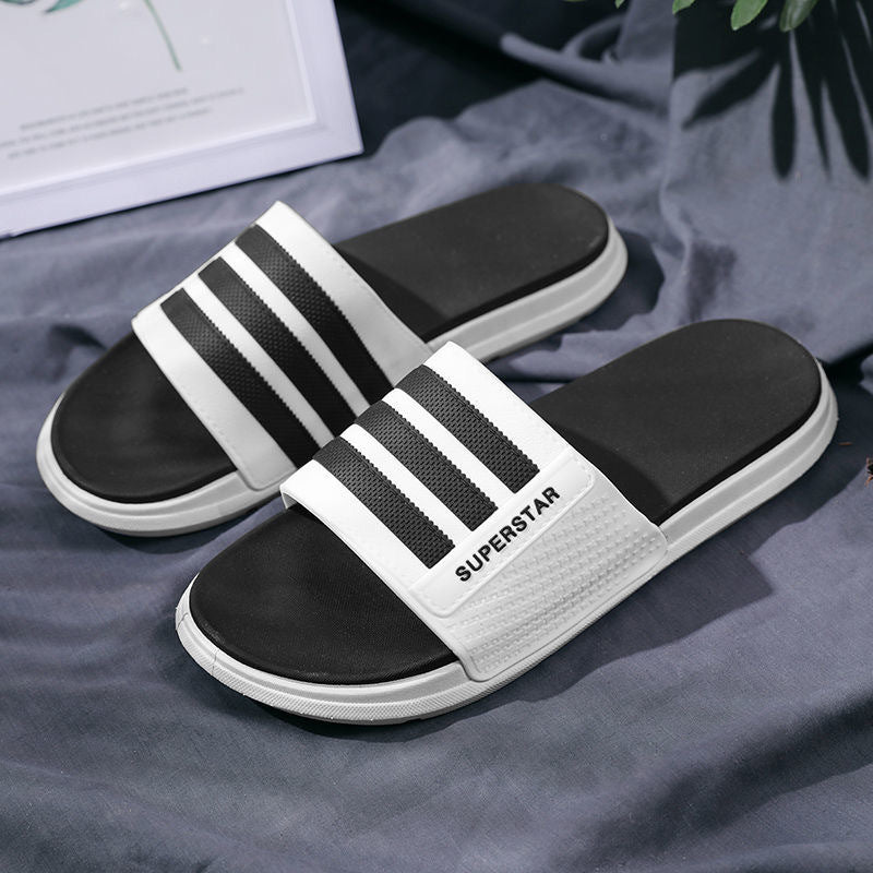 【dropshipping available】korean style men's summer fashion slippers - anti-slip, couple's outdoor/indoor flip-flops