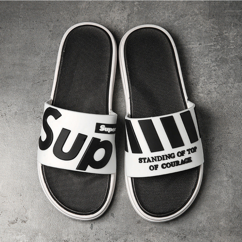 【dropshipping available】korean style men's summer fashion slippers - anti-slip, couple's outdoor/indoor flip-flops