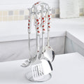Ceramic stainless steel kitchenware decals personalized kitchen utensils hot pot spoon spatula spoon colander seven-piece set wholesale