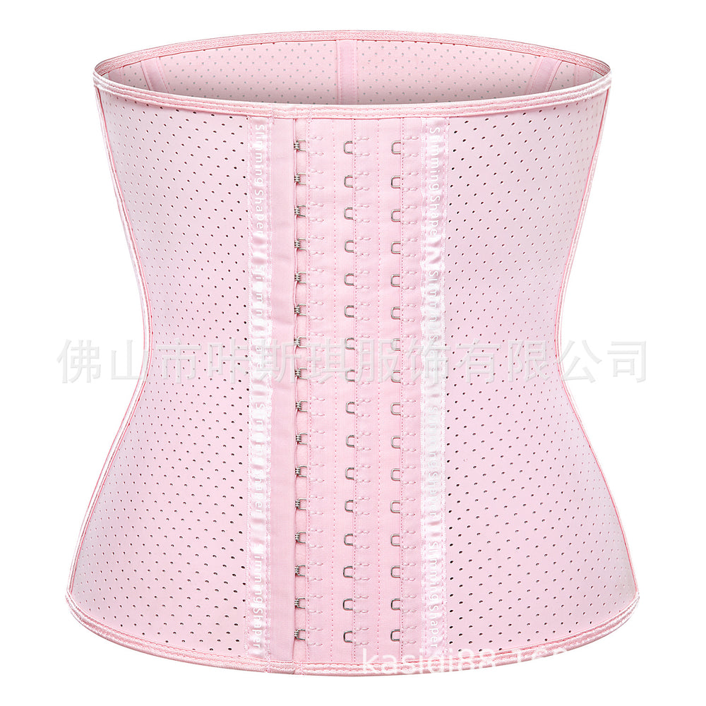 Ocean blue sports fitness shapewear waist support belt postpartum belly shaping waist cincher fishbone corset top