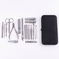 Wholesale stainless steel nail clipper set - 19 piece manicure & pedicure kit for beauty & grooming