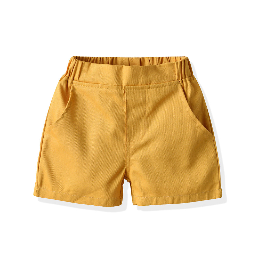 European and american summer new boys' korean style animal print short-sleeve shirt and shorts casual two-piece kids' outfit set