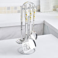 Ceramic stainless steel kitchenware decals personalized kitchen utensils hot pot spoon spatula spoon colander seven-piece set wholesale