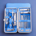 Wholesale stainless steel nail clipper set - 19 piece manicure & pedicure kit for beauty & grooming