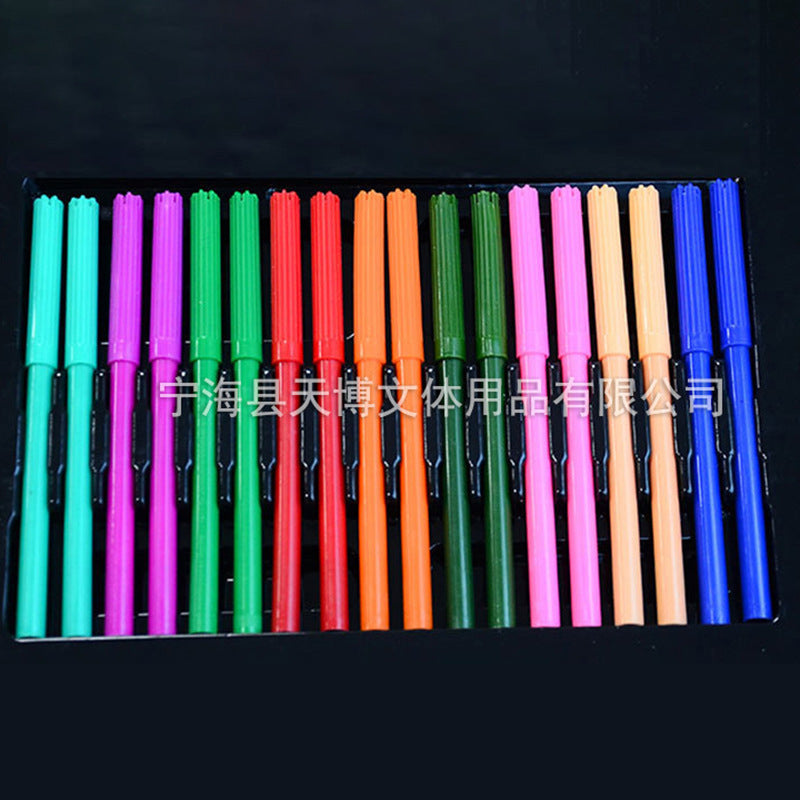 Painting brush set, children's art graffiti stationery brush set 180 wooden box painting set LOGO can be ordered.