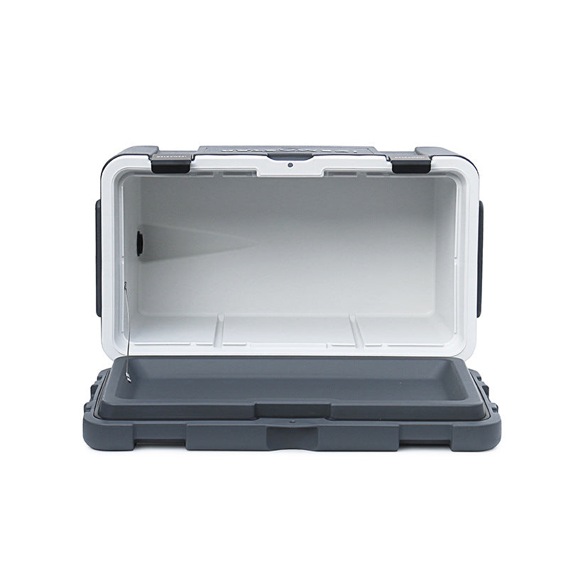 Wholesale insulated cooler box manufacturer, 50l fresh food catering refrigerated box for meal delivery, canteen distribution, and fishing (both freshwater and saltwater)