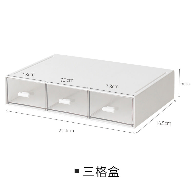 Drawer type cosmetics desktop storage box jewelry finishing skin care plastic lipstick rack, stationery storage box