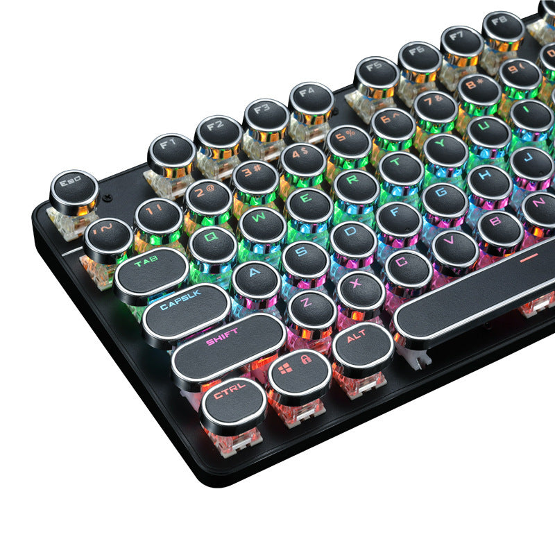 Meishang e-family hjk900 punk mechanical keyboard 104-key metal backlit computer wired keyboard anti-ghosting cross-border