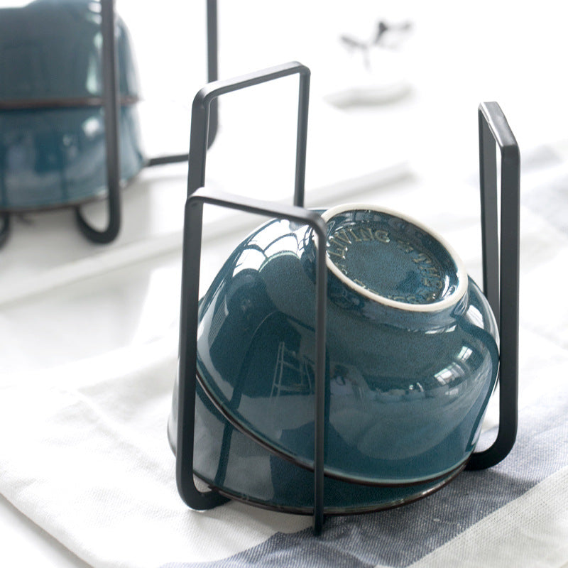 Customized processing, wrought iron bowl rack, bowl rack, kitchen bowl storage rack, shelf, household dish drain rack, dishwashing