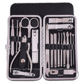 Wholesale stainless steel nail clipper set - 19 piece manicure & pedicure kit for beauty & grooming