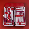 Wholesale stainless steel nail clipper set - 19 piece manicure & pedicure kit for beauty & grooming