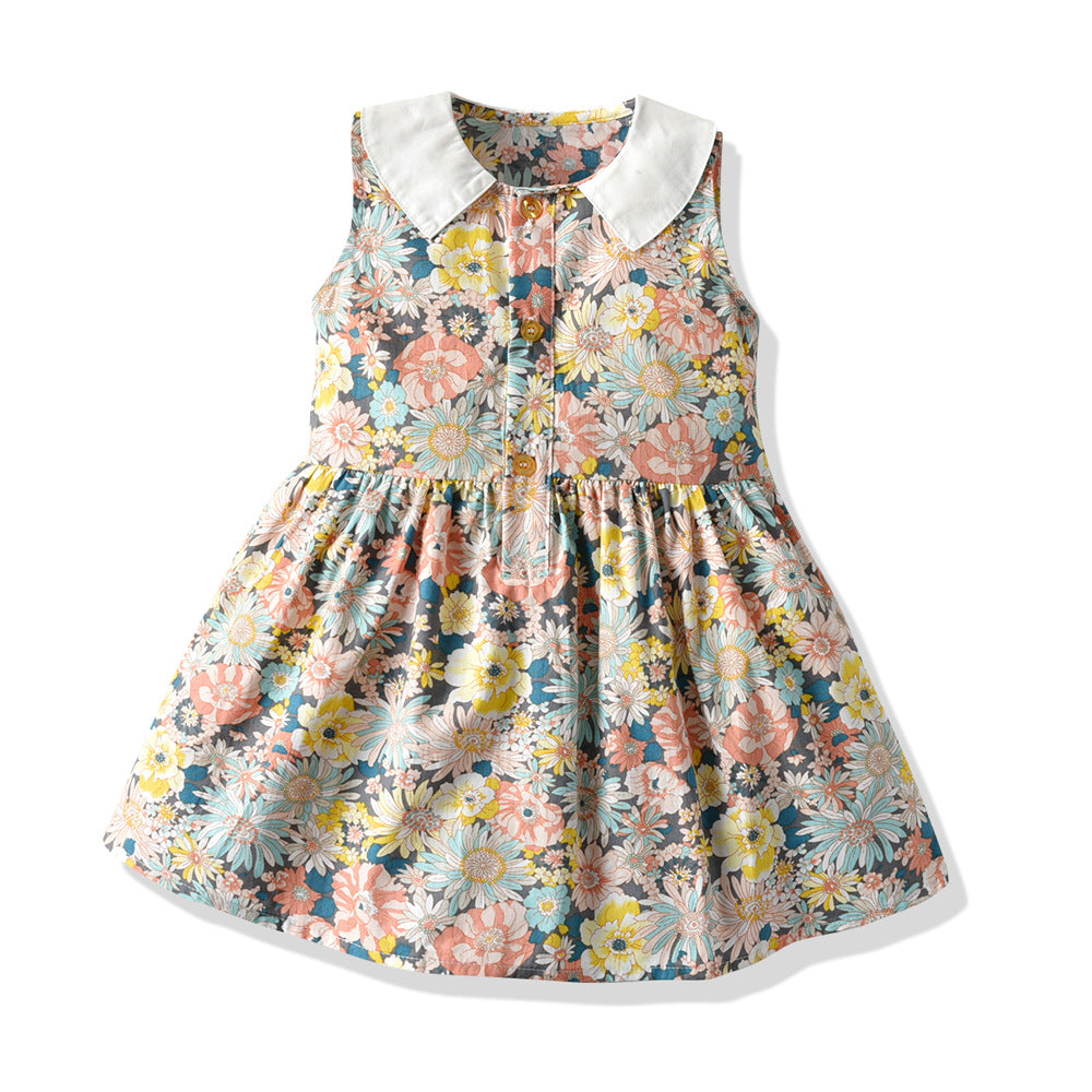 summer new printing shirt overallssuitdressfashion brother and sister wear export wholesale for boys and girls