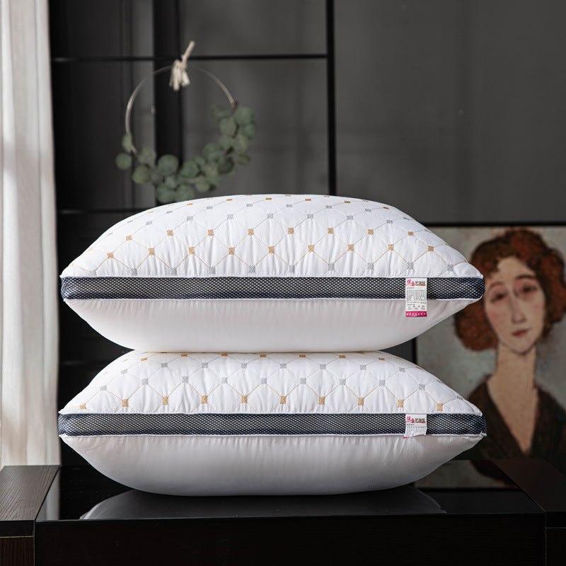 Student pillow core wholesale hotel pillow core pair of pillows household pillow core high resilience feather silk cotton pillow core factory