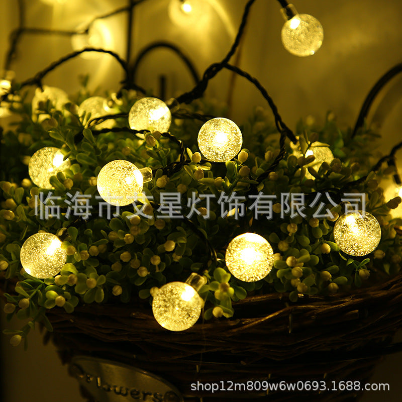 Bubble ball light string Crystal star courtyard viewing outdoor decoration atmosphere light  lantern solar light string