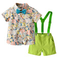 summer new printing shirt overallssuitdressfashion brother and sister wear export wholesale for boys and girls