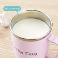 304 stainless steel water cup - korean style for women, students, office use, kids - drop-proof mug with lid - trendy ins couple cup