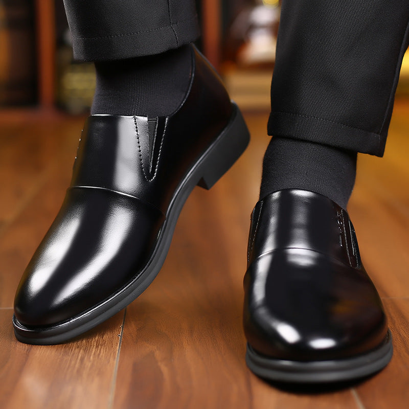 Summernew arrival cowhide leather shoes business formal casual shoes cowhide slip-on shoes men's easiest for match wedding shoes one piece