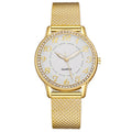 diamond-encrusted luminous watch women's fashiontrendy business mesh belt women's quartz watch manufacturer wholesale watch