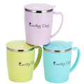 304 stainless steel water cup - korean style for women, students, office use, kids - drop-proof mug with lid - trendy ins couple cup